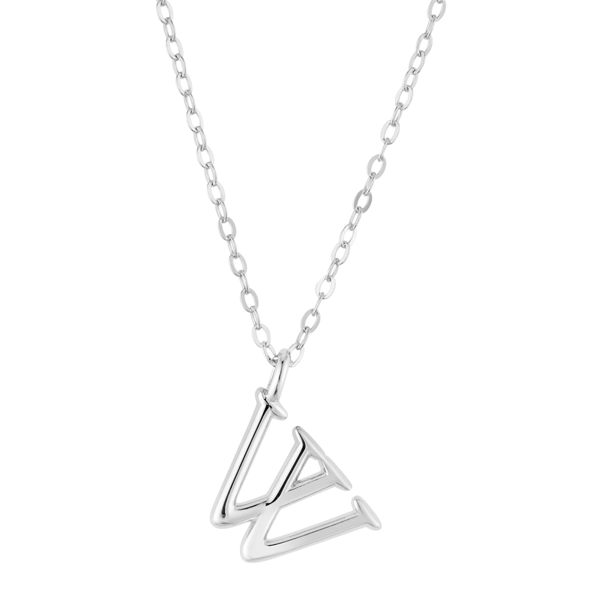 Argento Silver Initial Letter Necklace