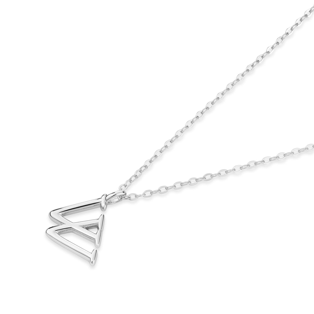 Argento Silver Initial Letter Necklace