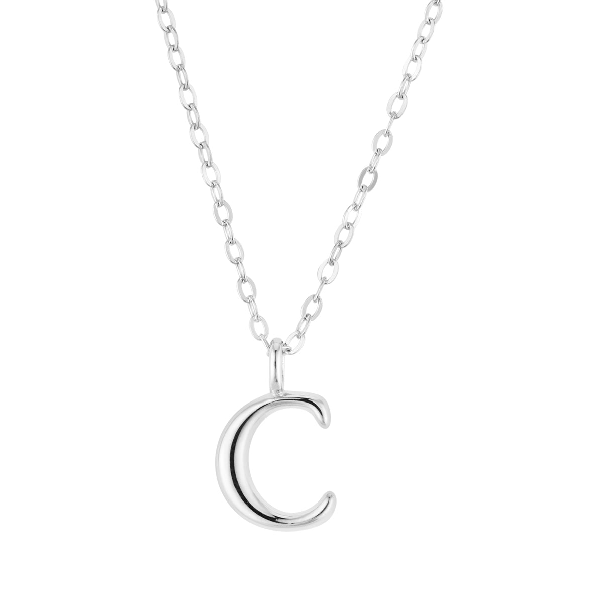 Argento Silver Initial Letter Necklace