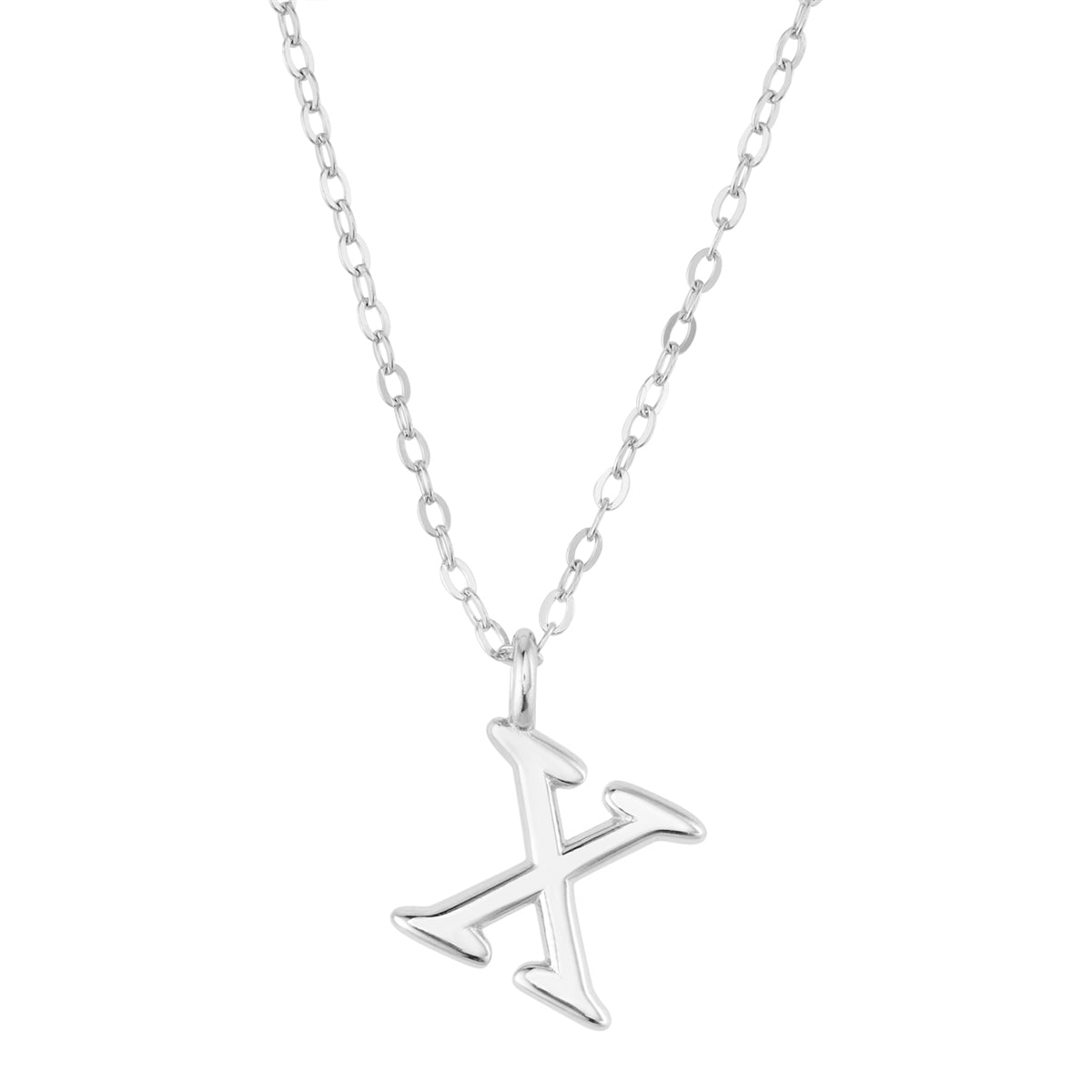 Argento Silver Initial Letter Necklace