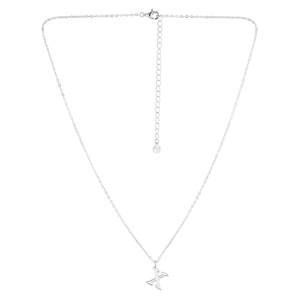 Argento Silver Initial Letter Necklace