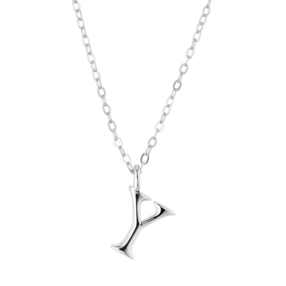 Argento Silver Initial Letter Necklace