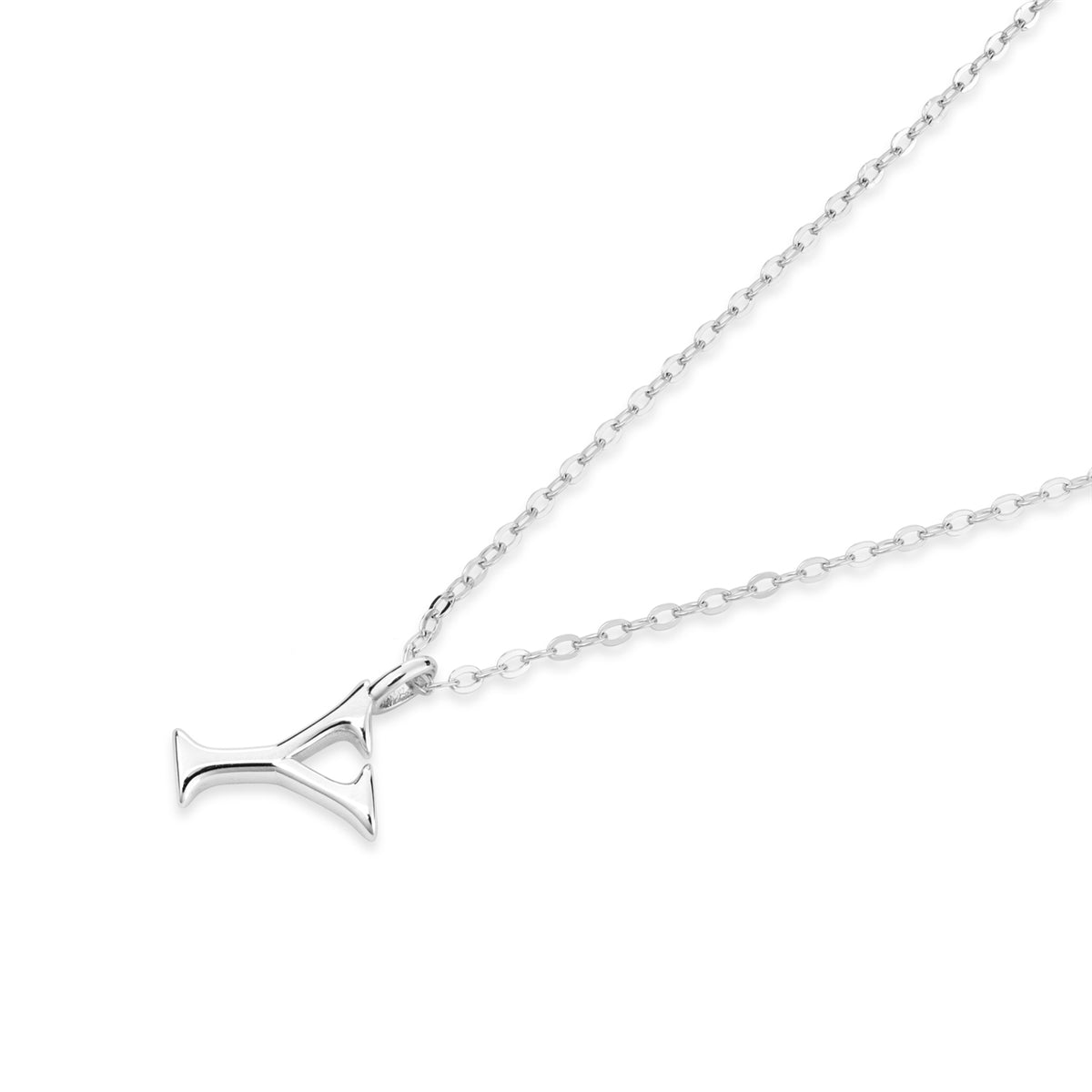 Argento Silver Initial Letter Necklace