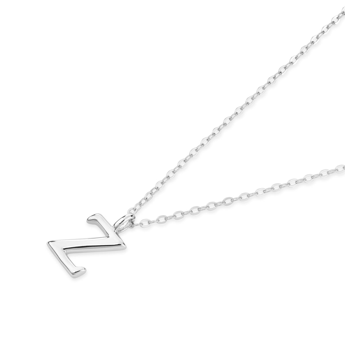 Argento Silver Initial Letter Necklace