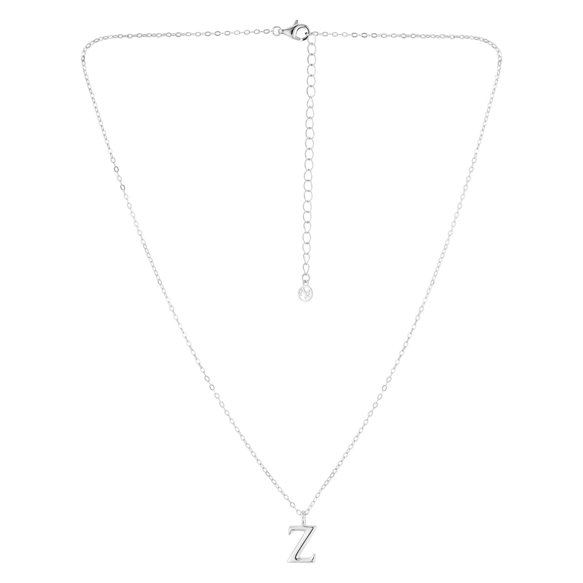 Argento Silver Initial Letter Necklace