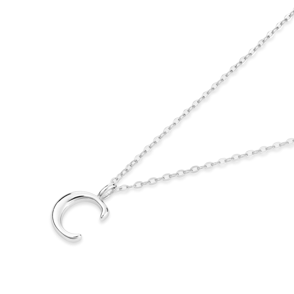 Argento Silver Initial Letter Necklace