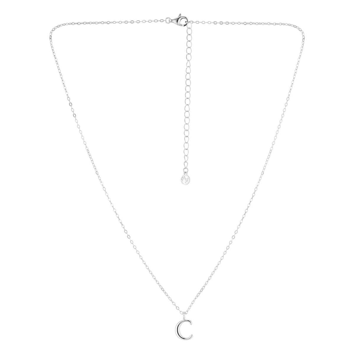 Argento Silver Initial Letter Necklace