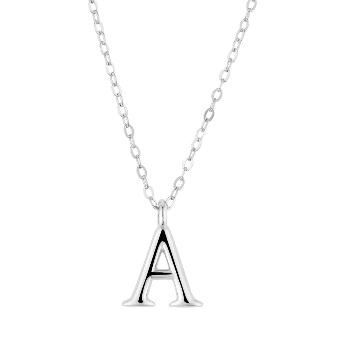 Argento Silver Initial Letter Necklace