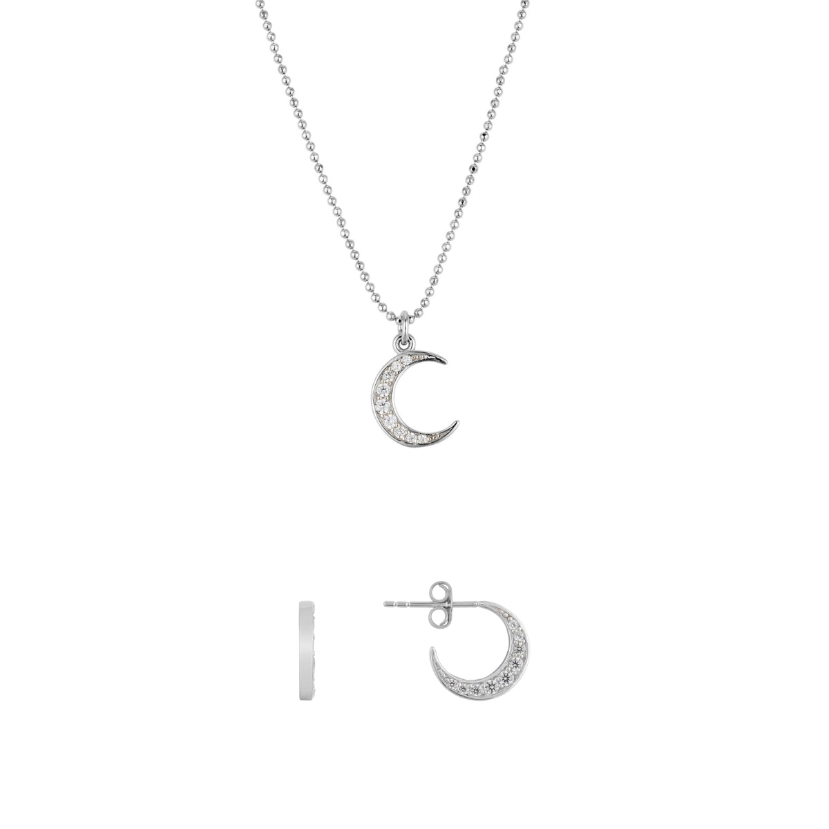 Argento Silver Pavé Moon Gift Set