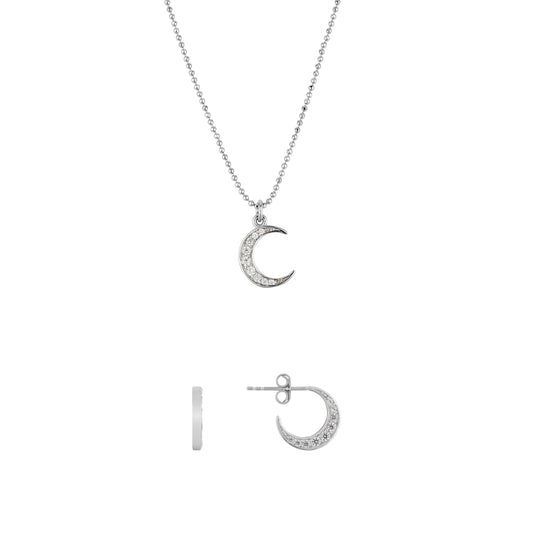 Argento Silver Pavé Moon Gift Set