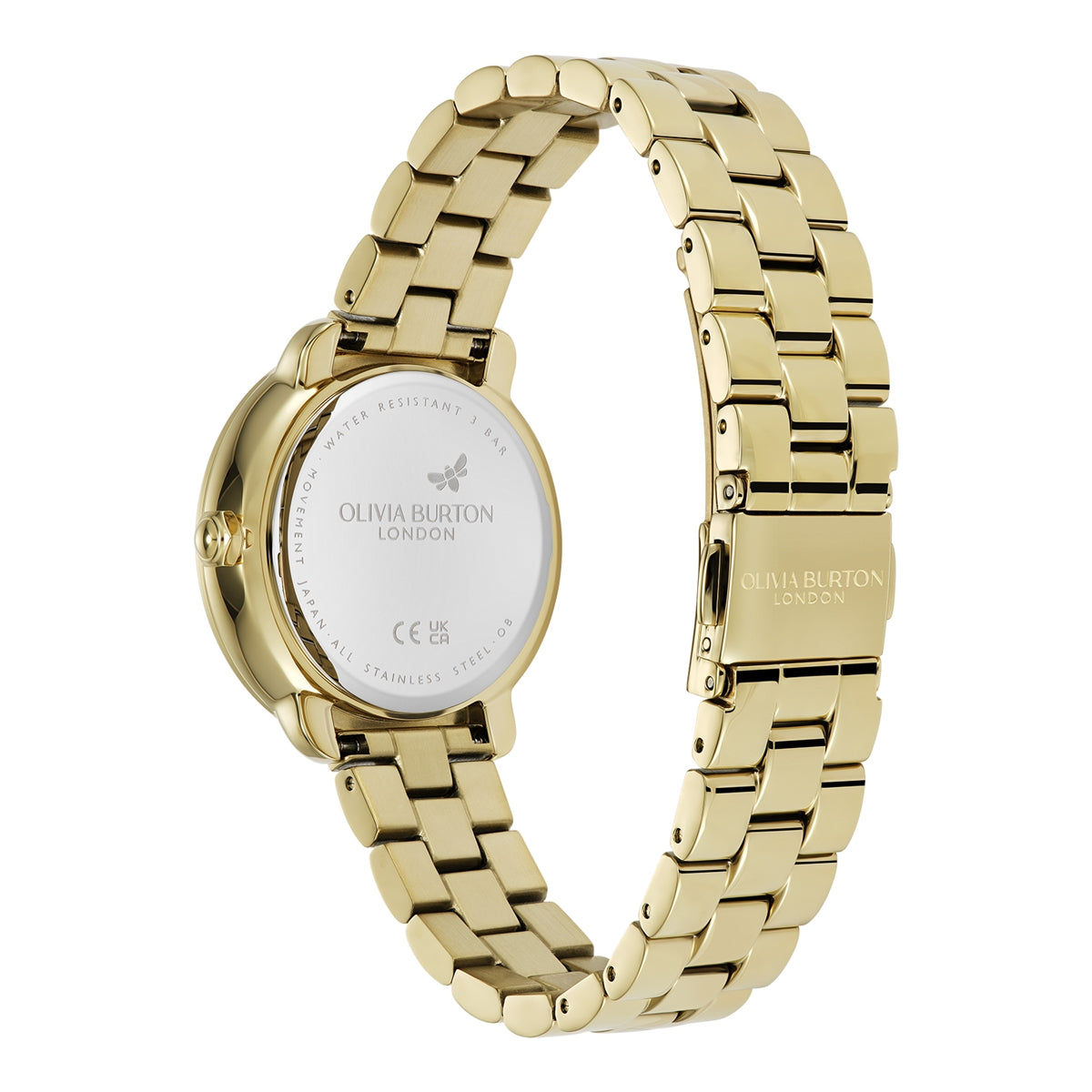 Olivia Burton Gold Moonphase Black Dial Watch