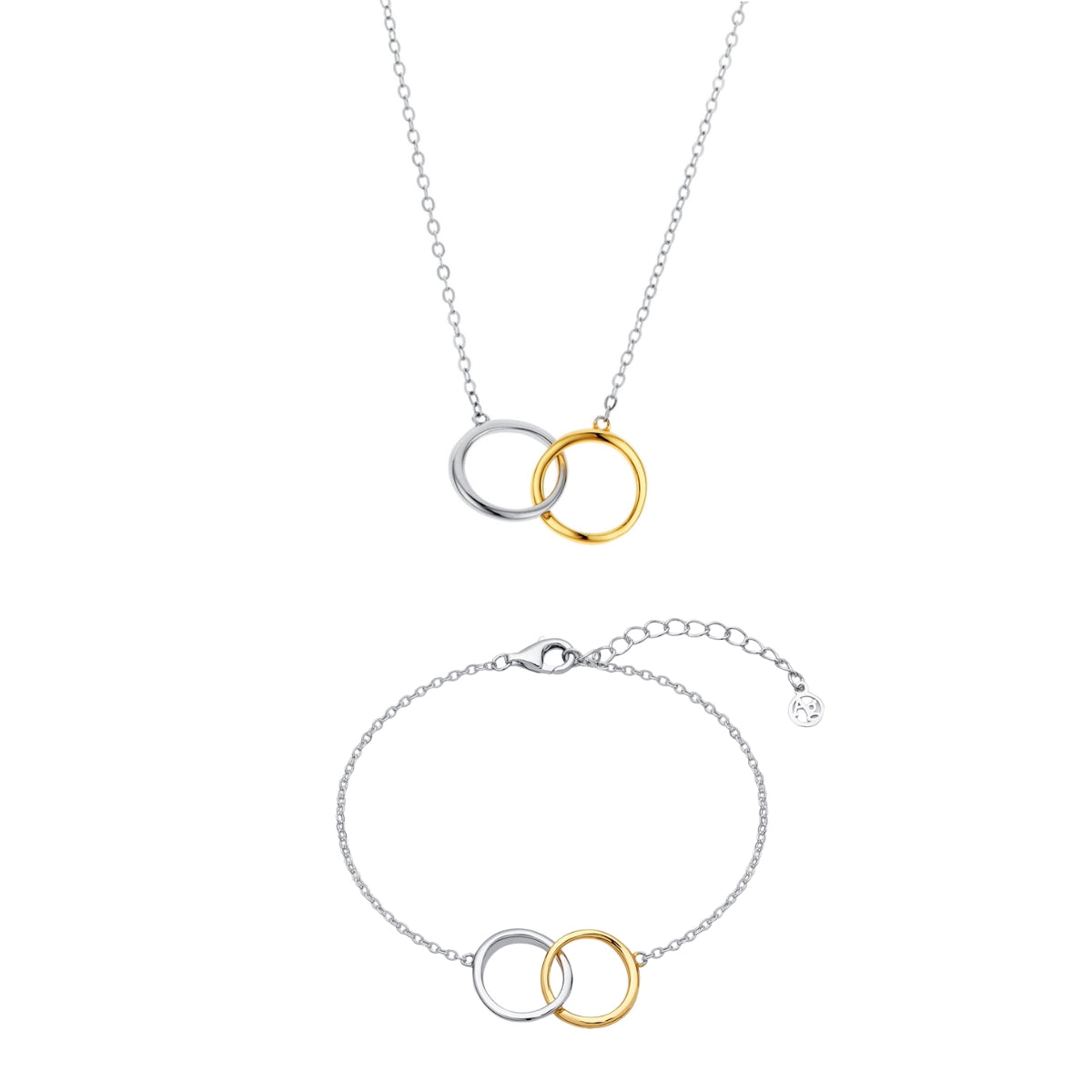 Argento Two Tone Circle Link Gift Set