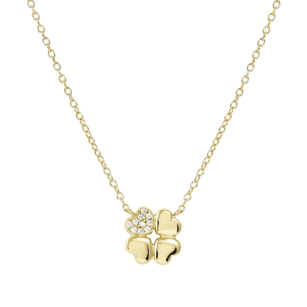 Nomination Gold Petit Sparkle Clover Necklace