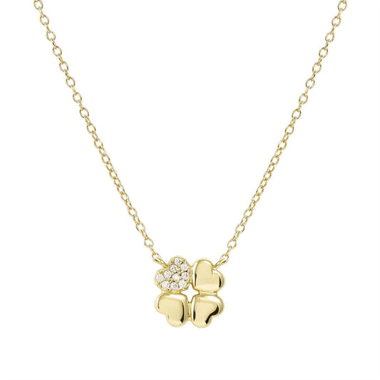 Nomination Gold Petit Sparkle Clover Necklace