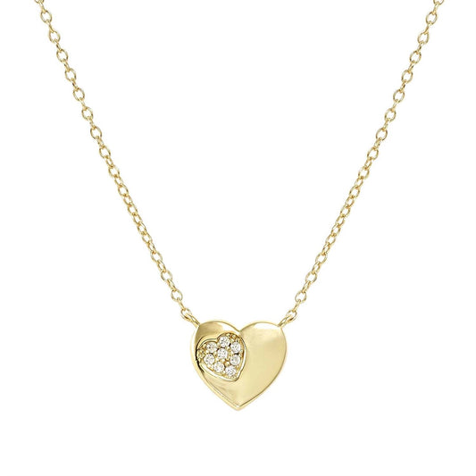 Nomination Gold Petit Sparkle Heart Necklace