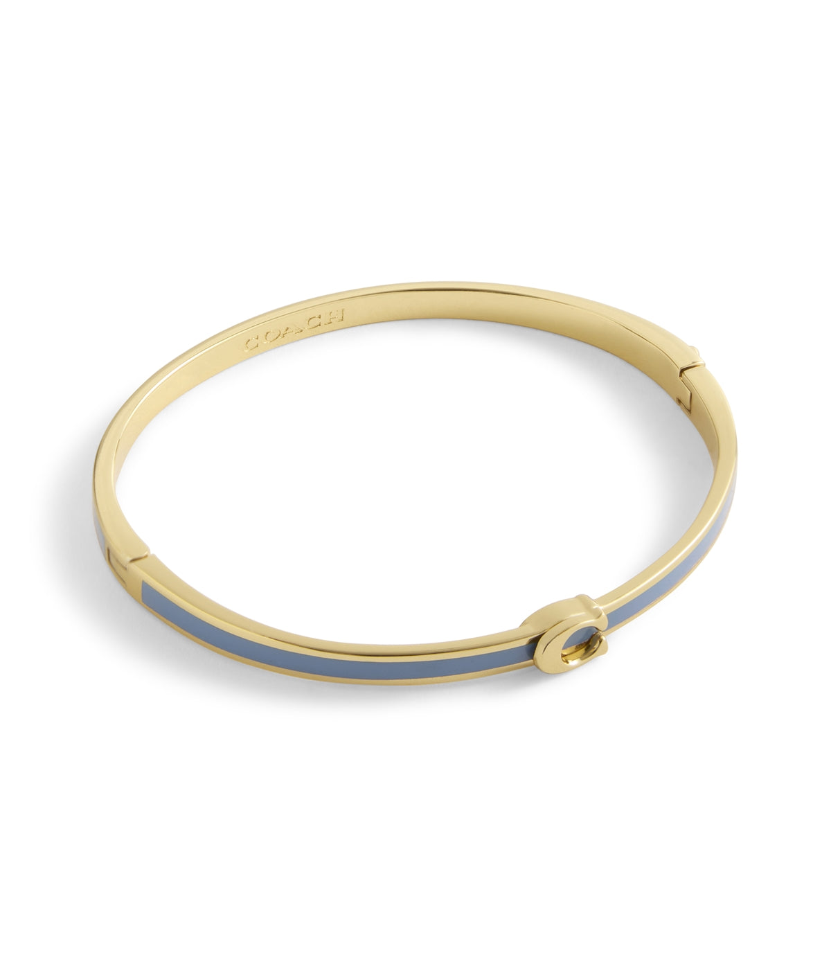 Coach Gold Blue C Logo Bangle
