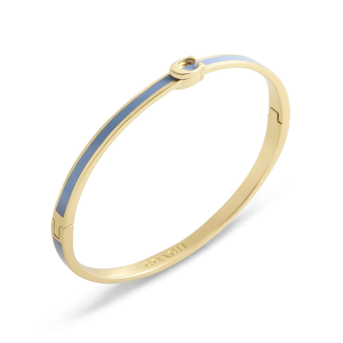 Coach Gold Blue C Logo Bangle