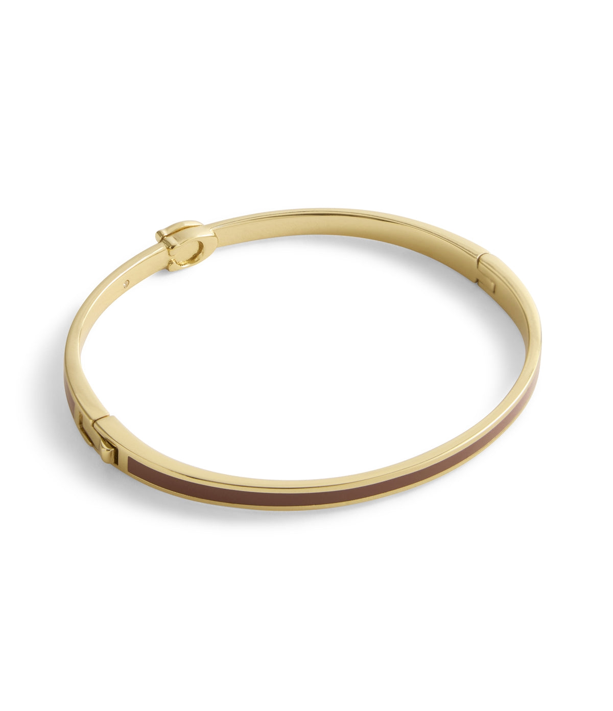 Coach Gold Brown C Logo Bangle