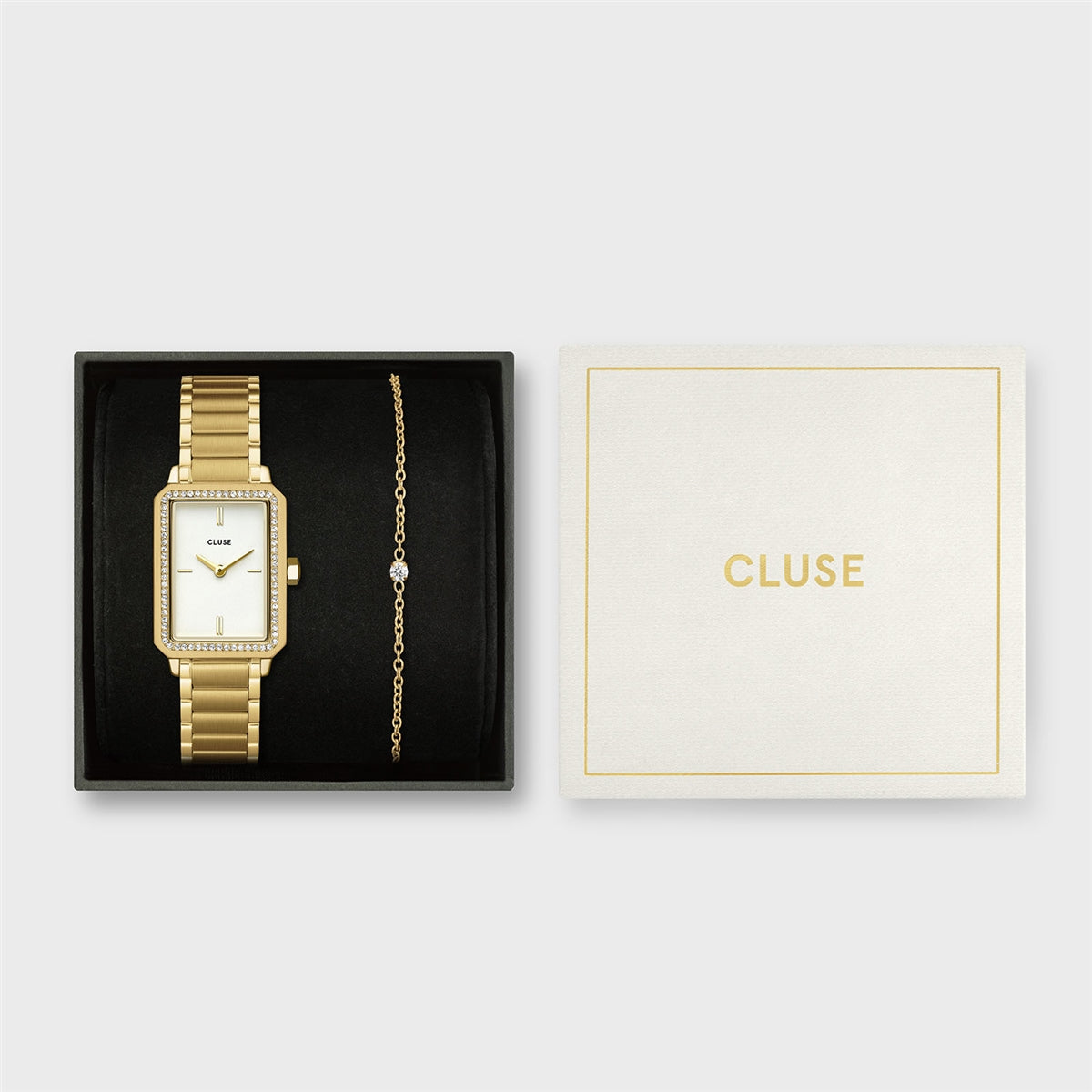 CLUSE Gold Fluette CZ Bracelet Gift Box