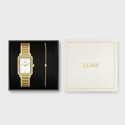 CLUSE Gold Fluette CZ Bracelet Gift Box