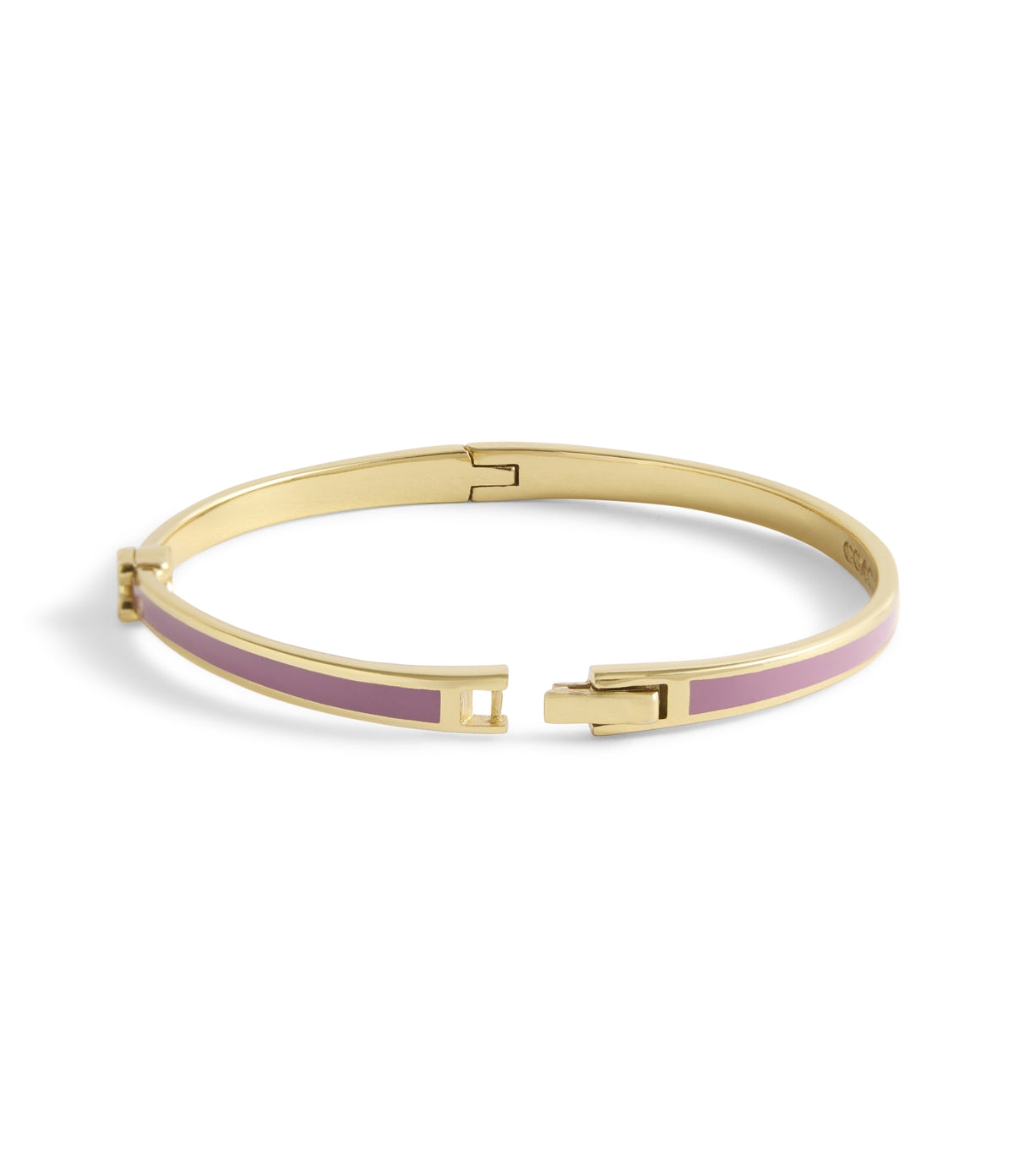 Coach Gold Light Pink C Logo Bangle