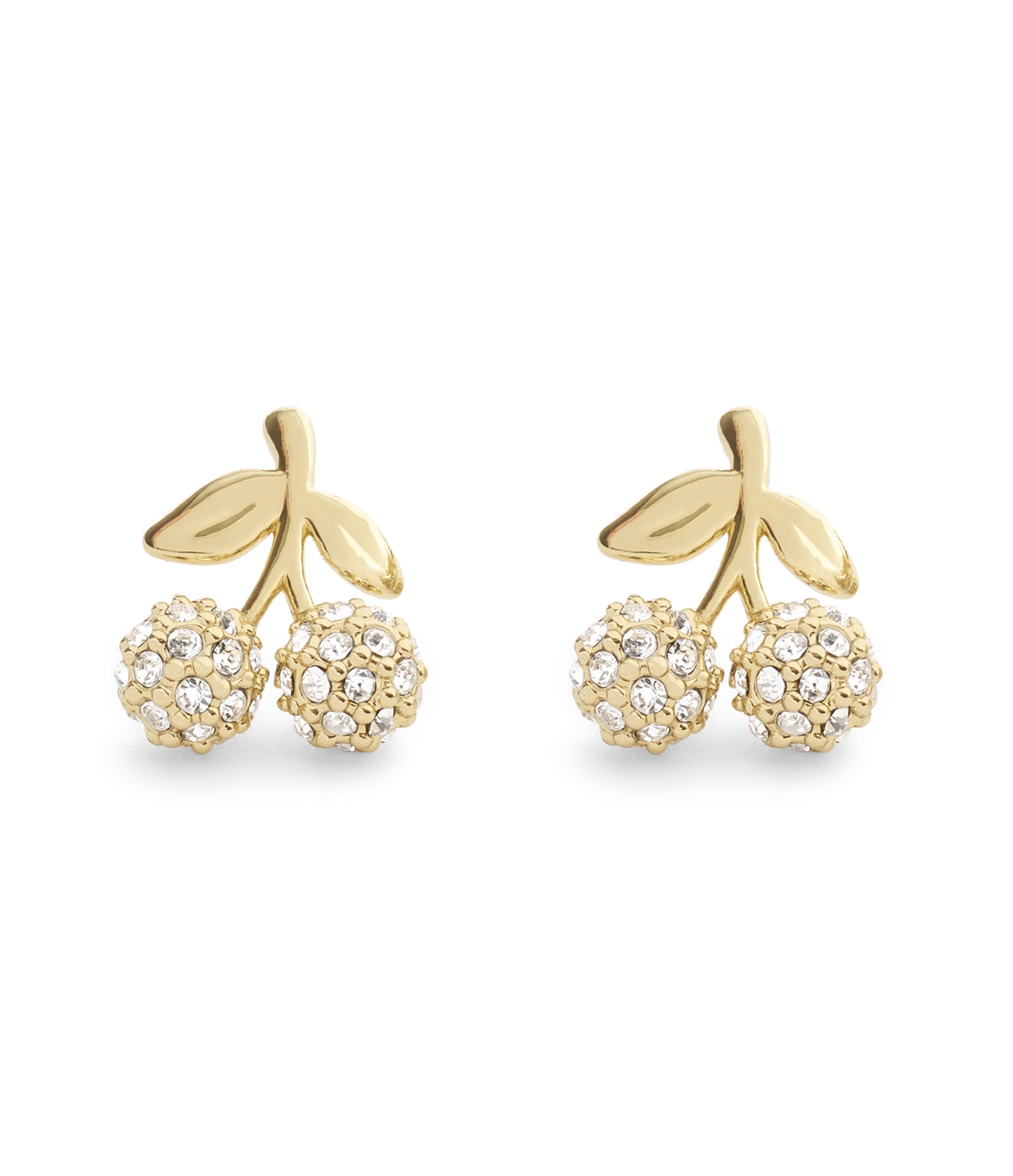 Coach Gold Pavé Cherry Studs