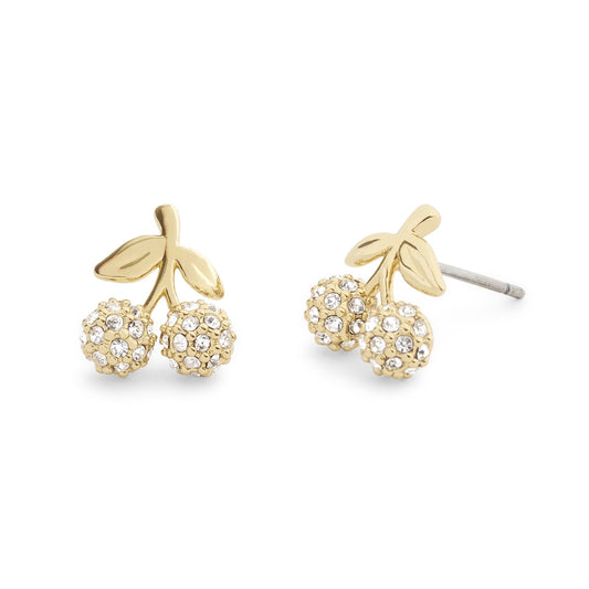 Coach Gold Pavé Cherry Studs