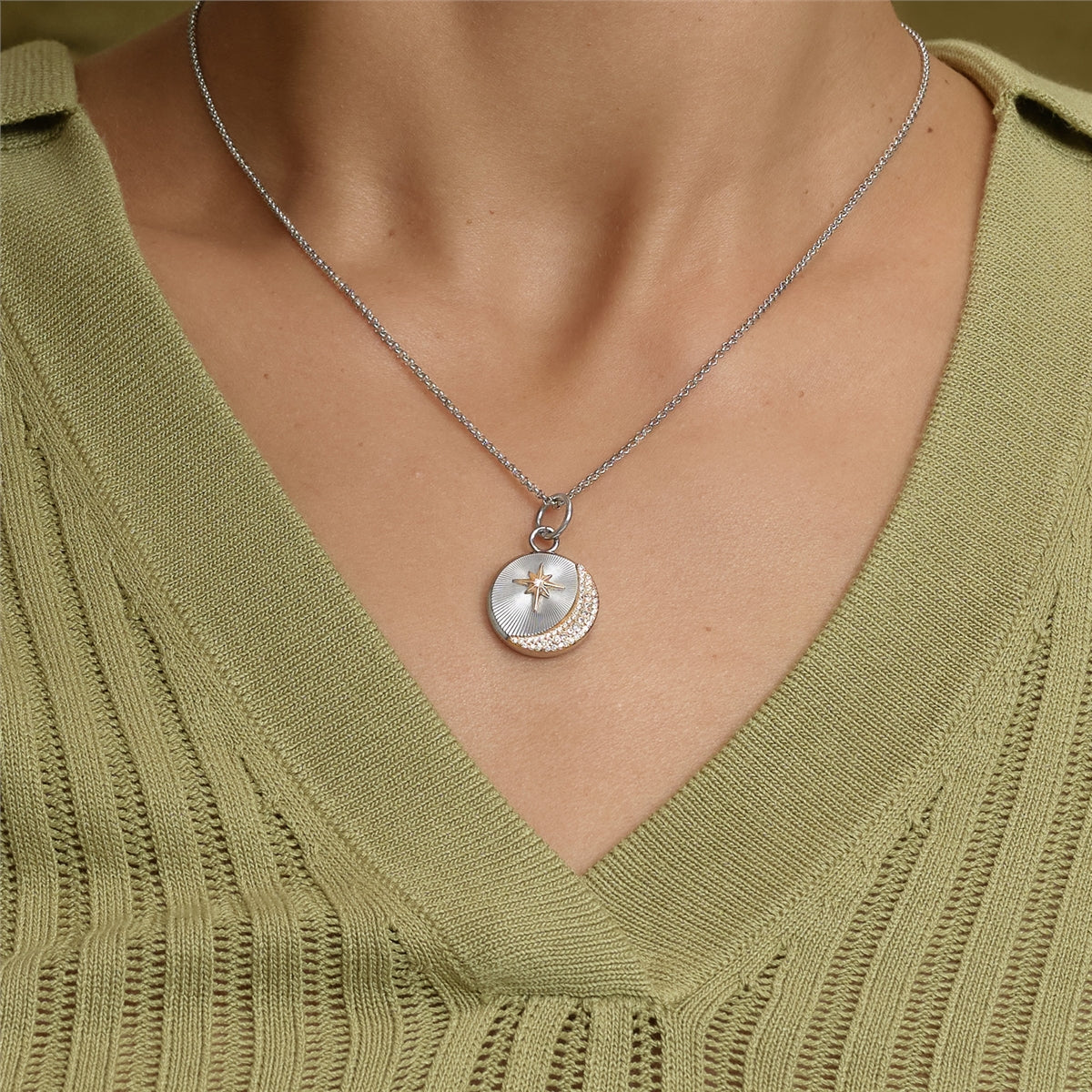 Olivia Burton Silver Celestial Star Necklace