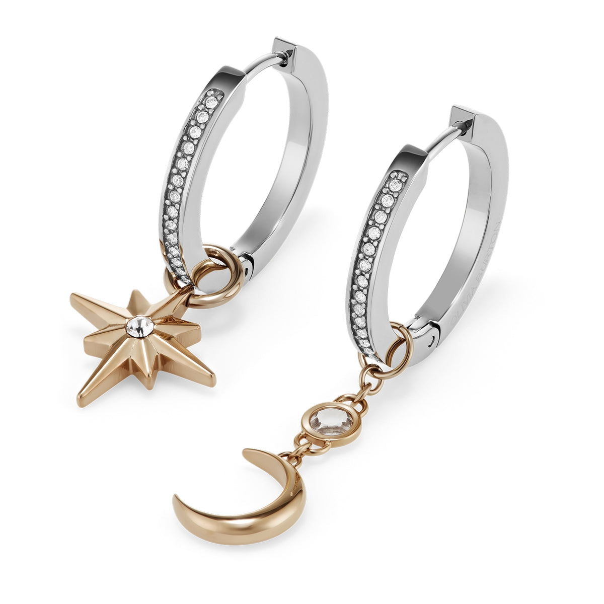 Olivia Burton Silver Celestial Star and Moon Earrings