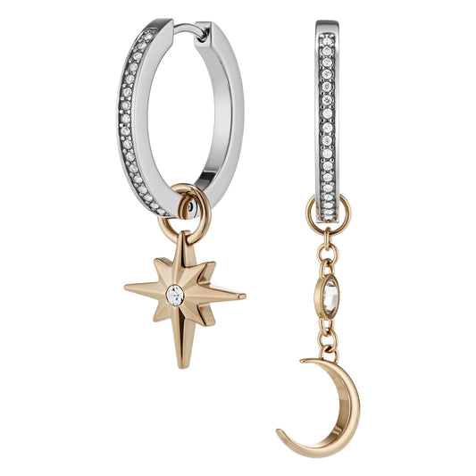 Olivia Burton Silver Celestial Star and Moon Earrings
