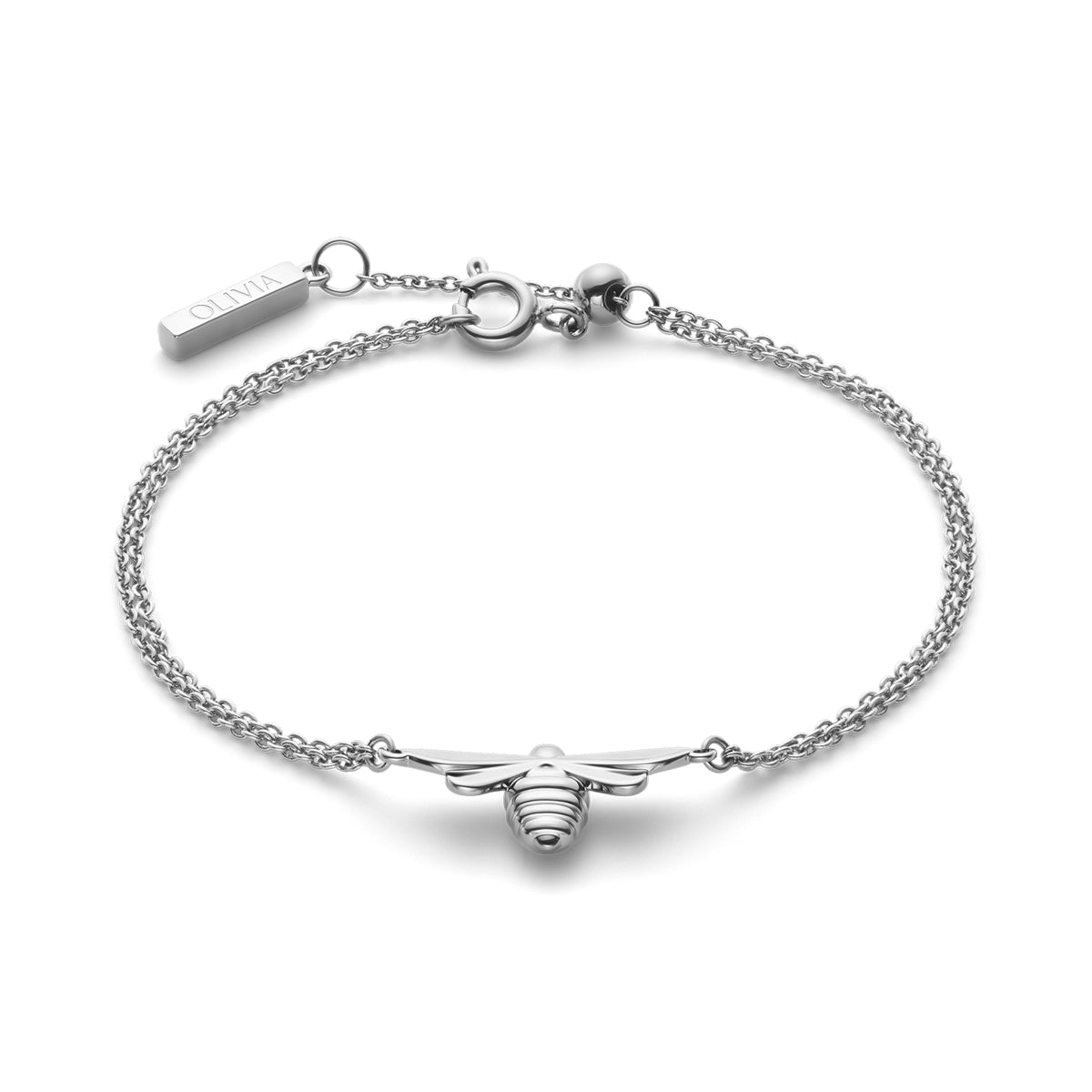 Olivia Burton Silver Honey Bee Bracelet