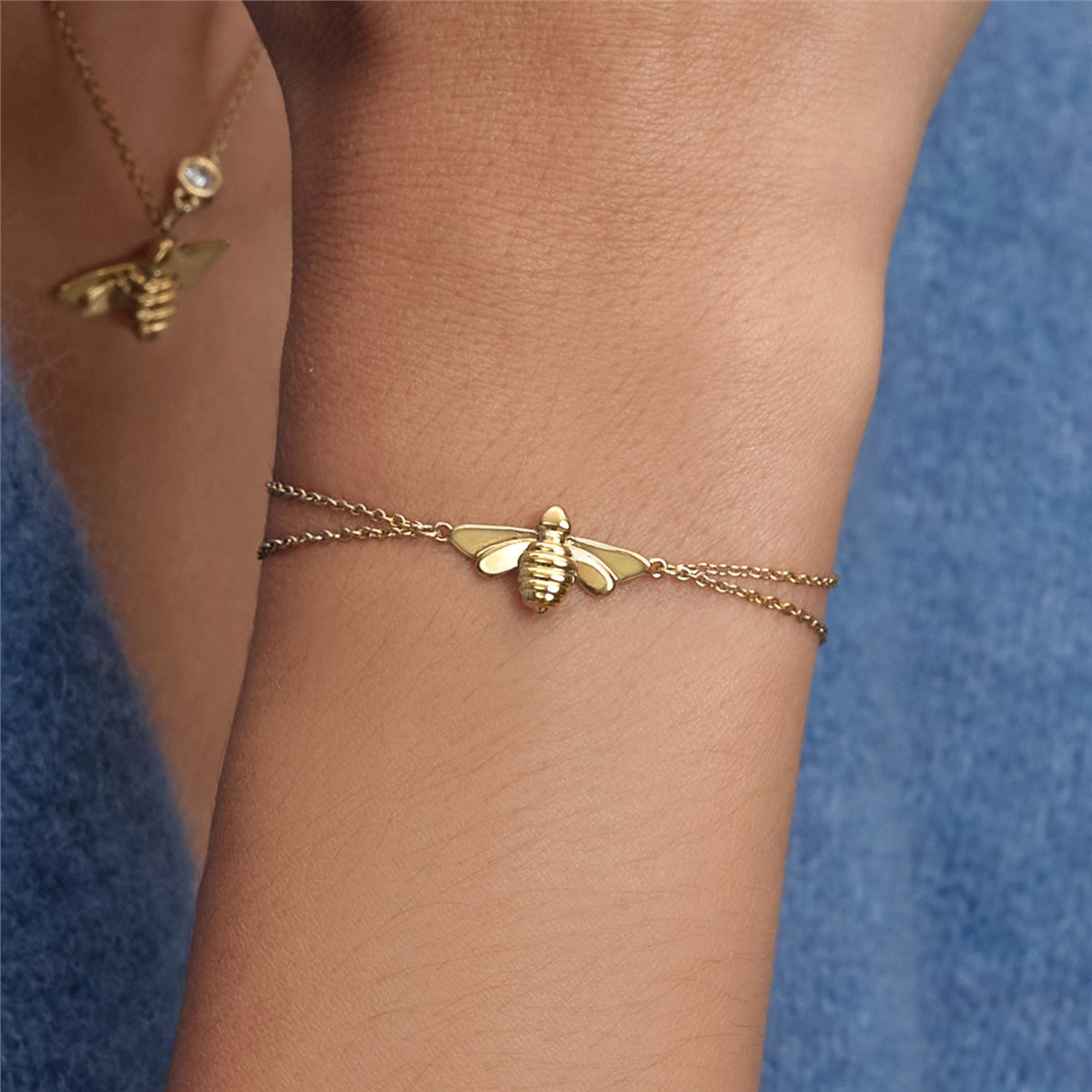Olivia Burton Gold Honey Bee Bracelet