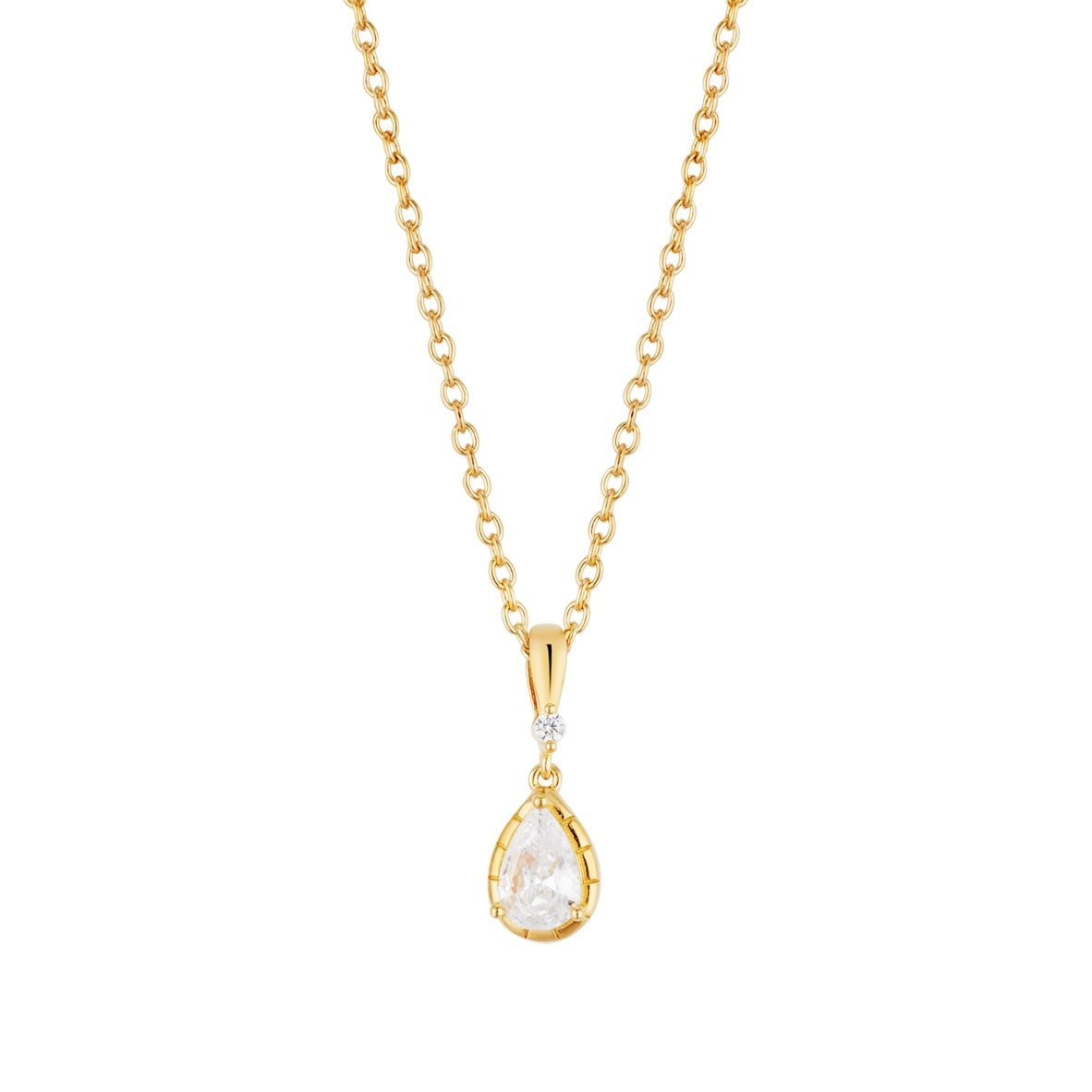 Argento Gold Pear Halo Bezel Gift Set
