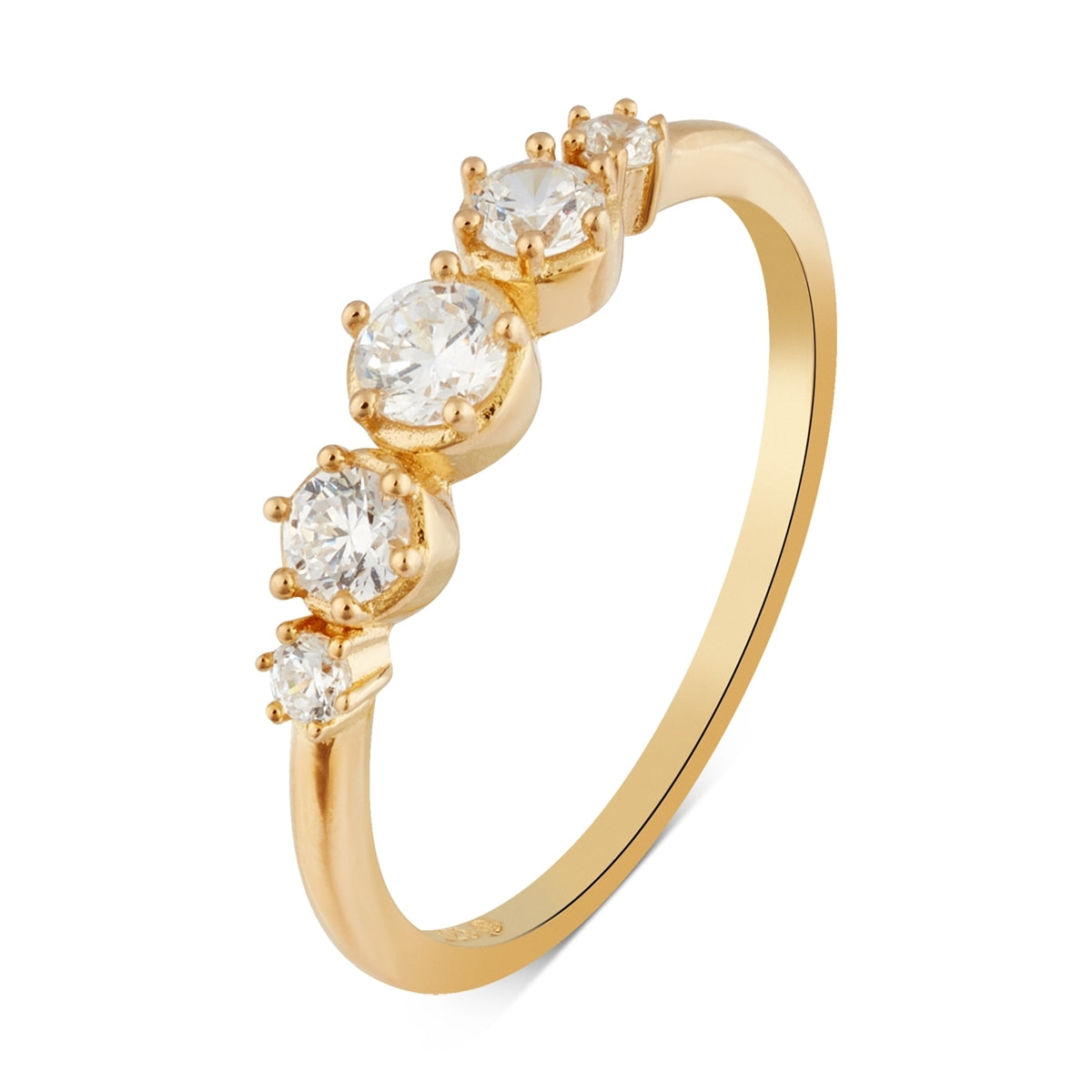 Argento Gold Row CZ Bezel Gift Set