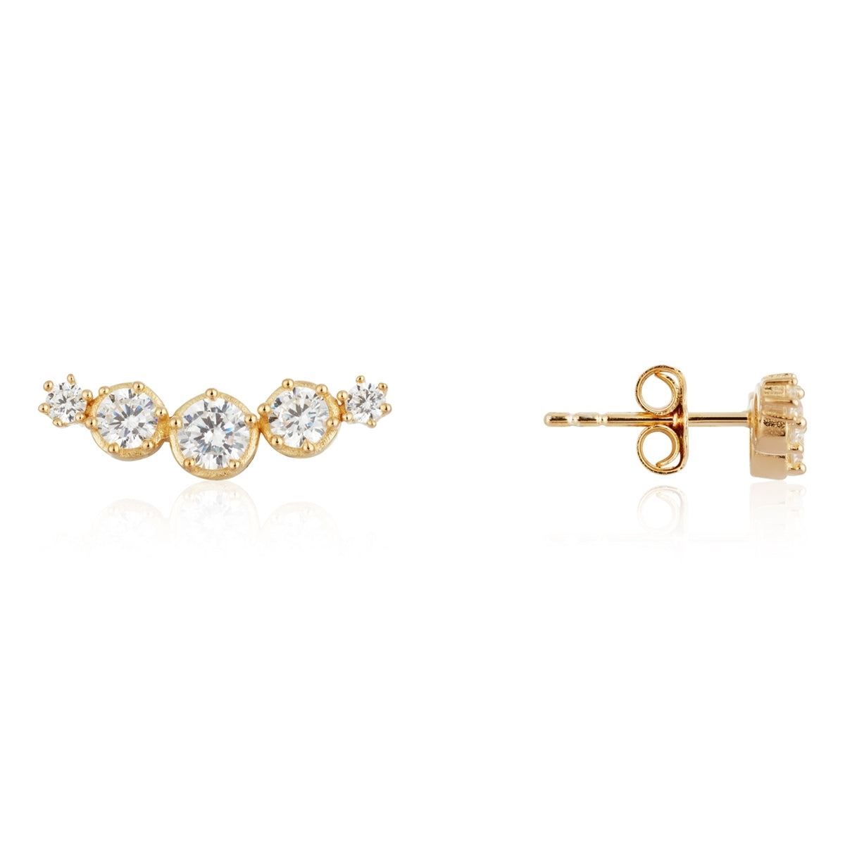 Argento Gold Row CZ Bezel Gift Set