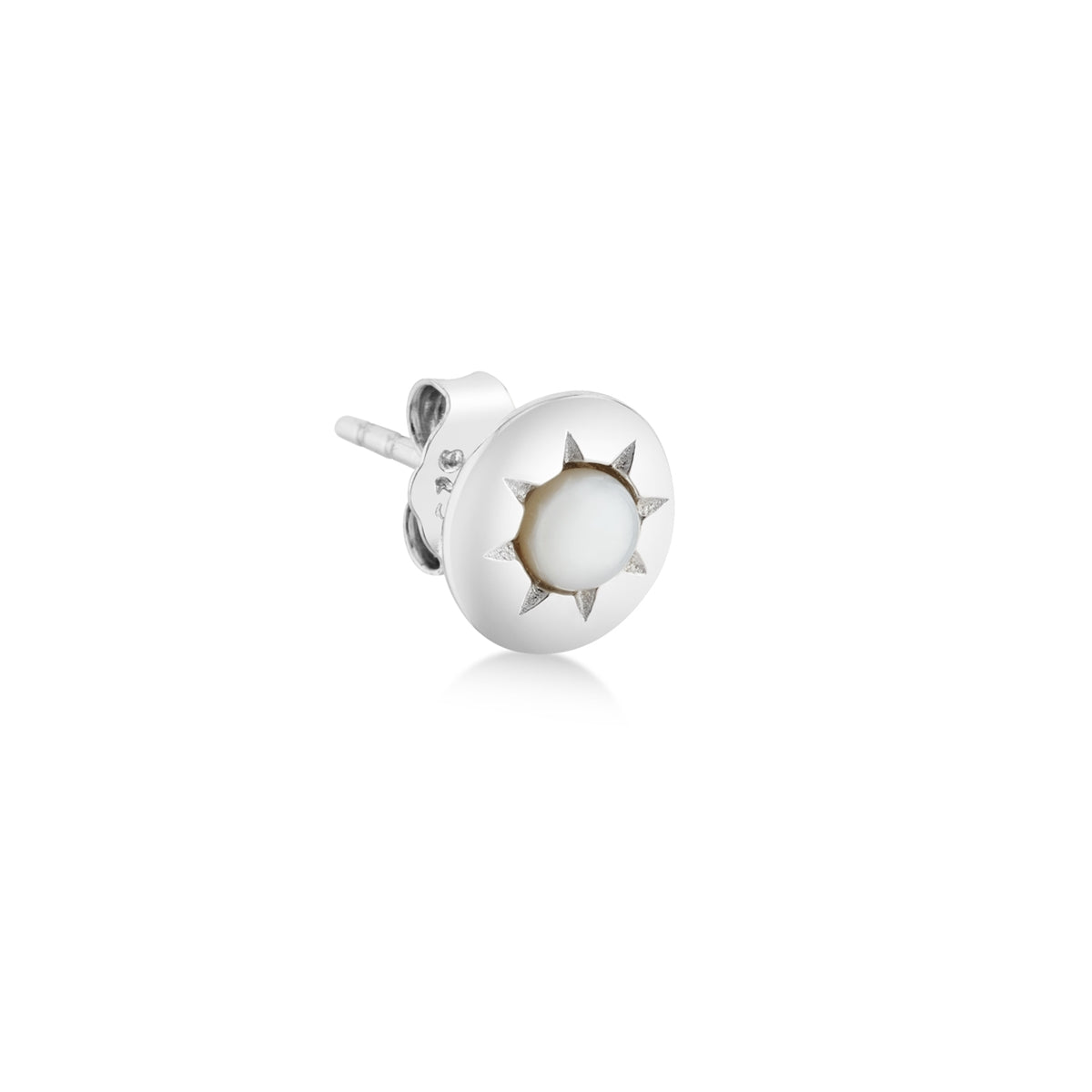 Argento Silver Birthstones June Freshwater Pearl Earrings