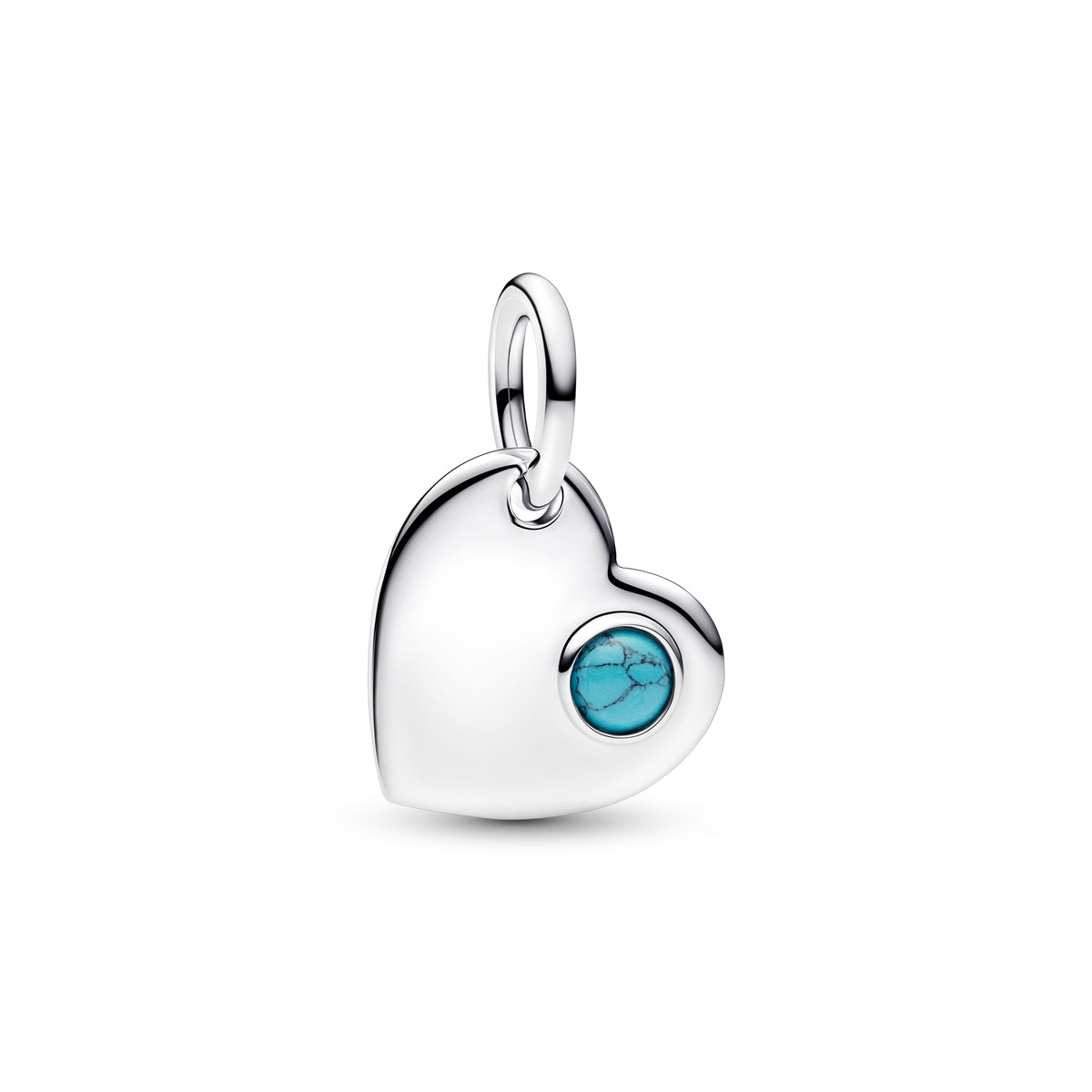 Pandora December Birthstone Engravable Heart Dangle Charm