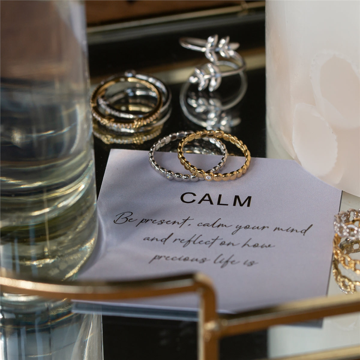 Seek + Find Gold Calm Bobble Ring