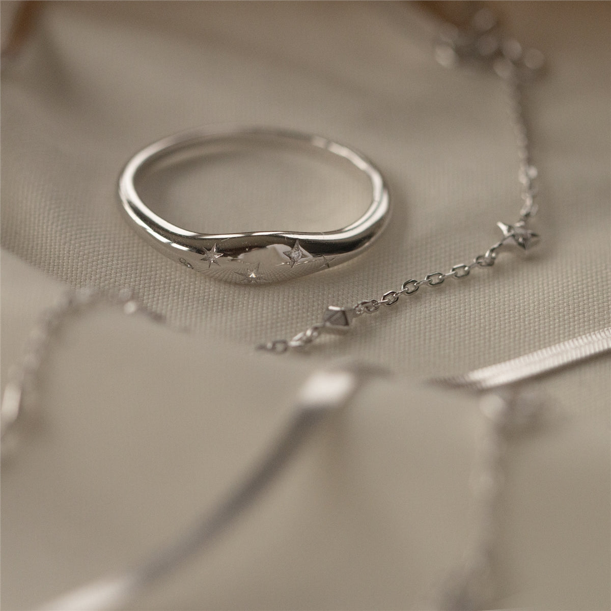 Seek + Find Silver Shine Dome Ring