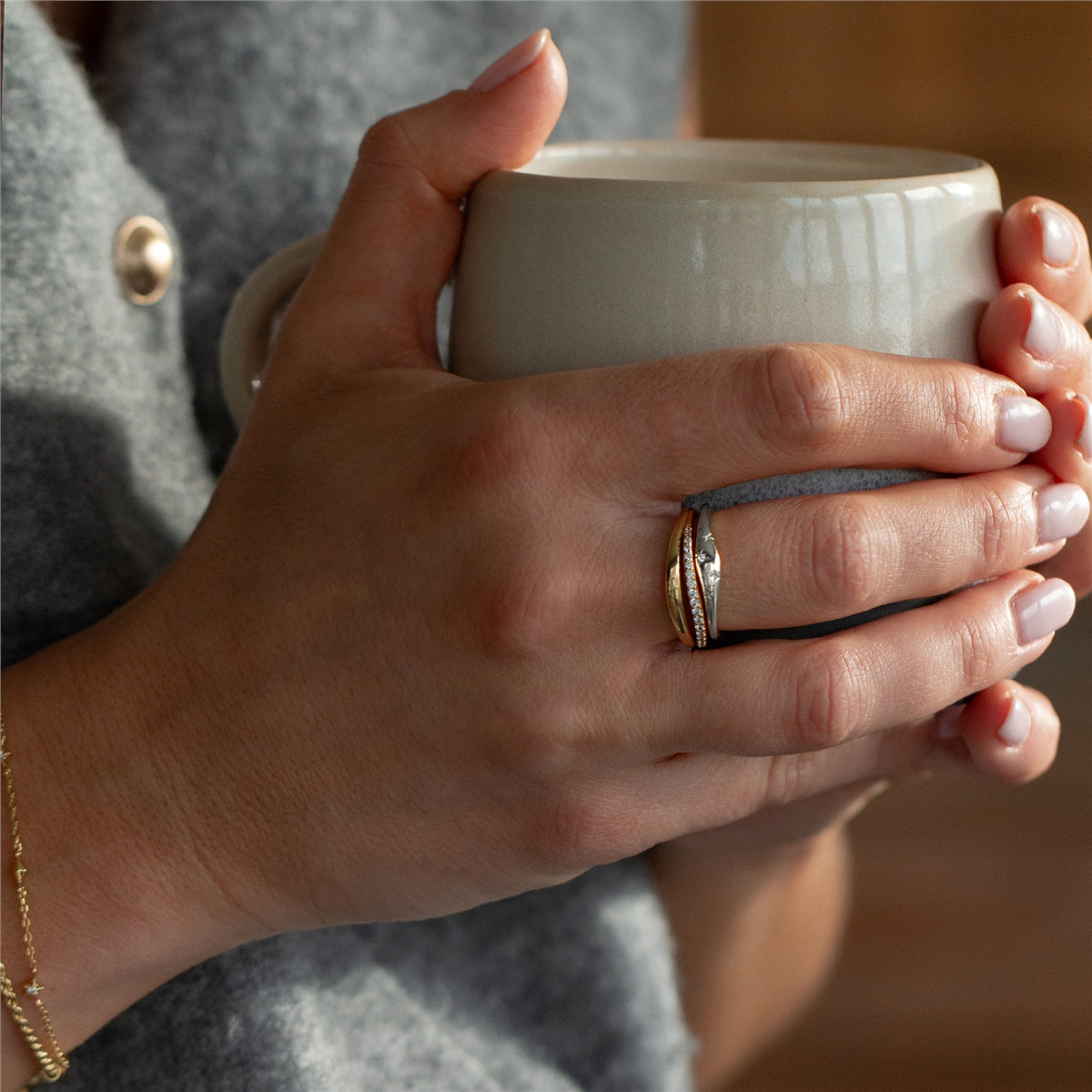 Seek + Find Silver Shine Dome Ring