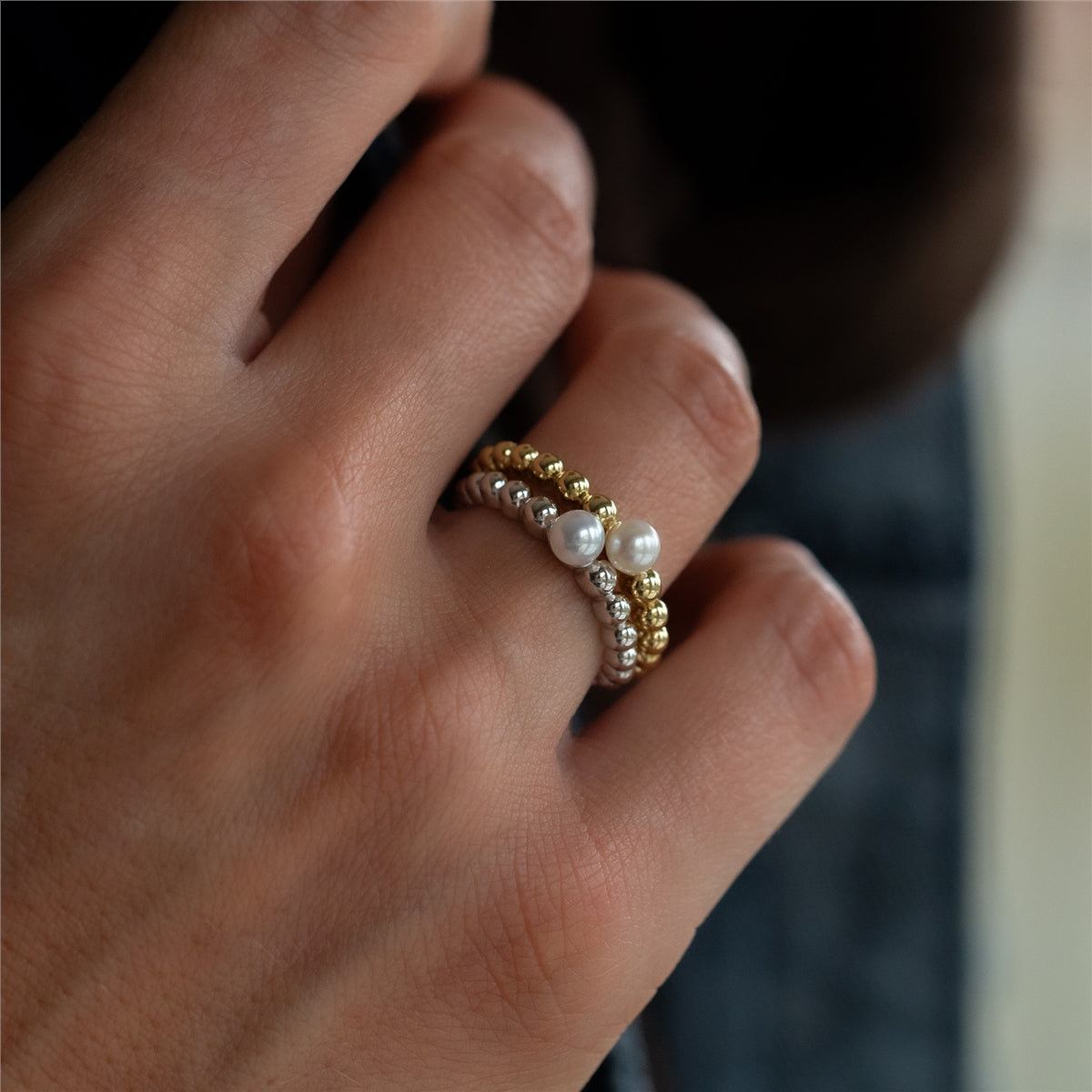 Seek + Find Silver Worthy Pearl Ring