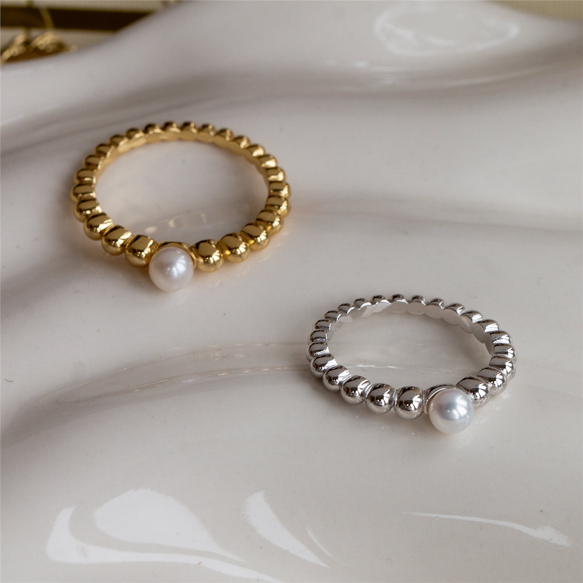 Seek + Find Silver Worthy Pearl Ring