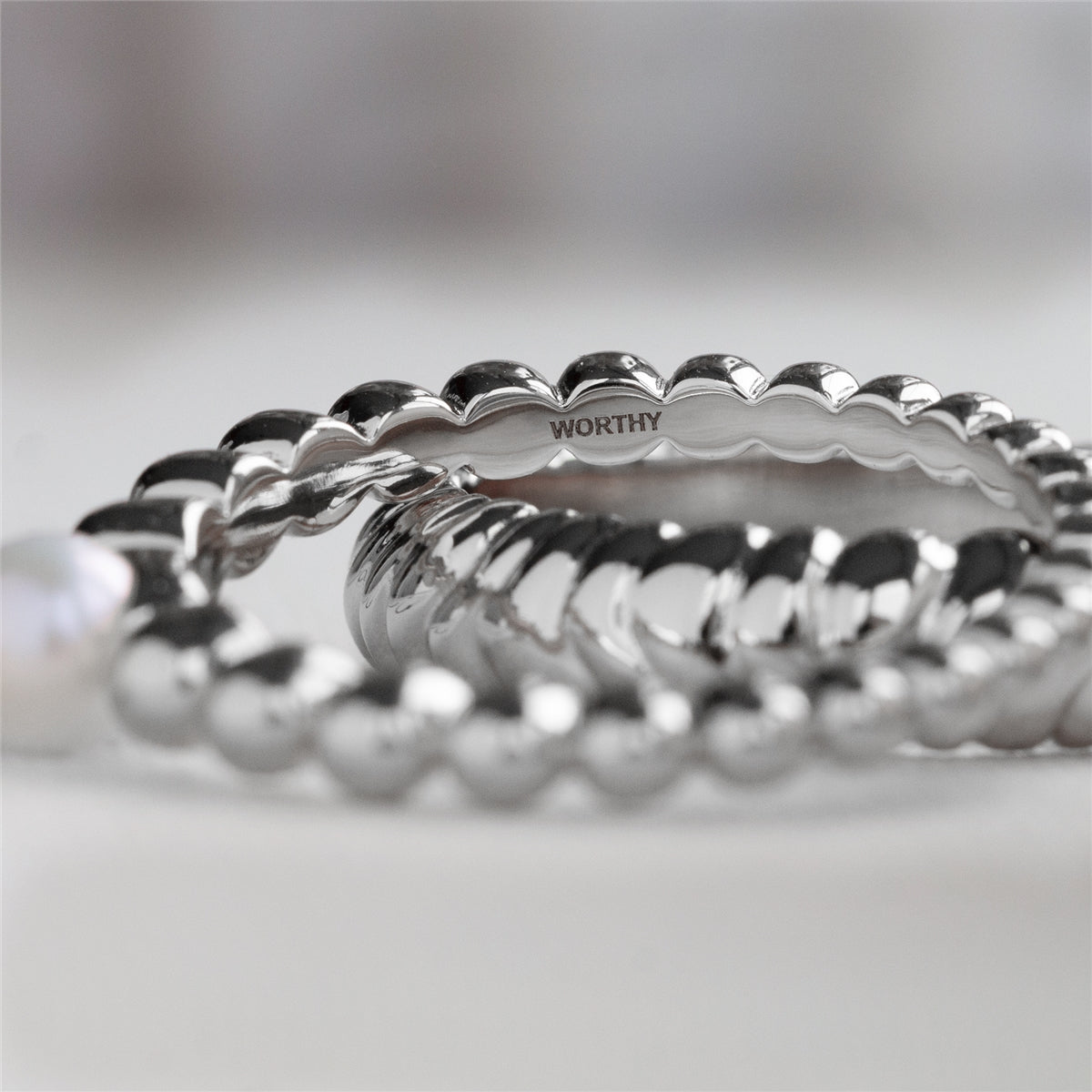 Seek + Find Silver Worthy Pearl Ring