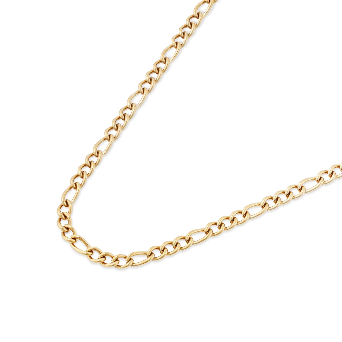 Over & Over Gold 14K Stainless Steel Figaro Chain Necklace
