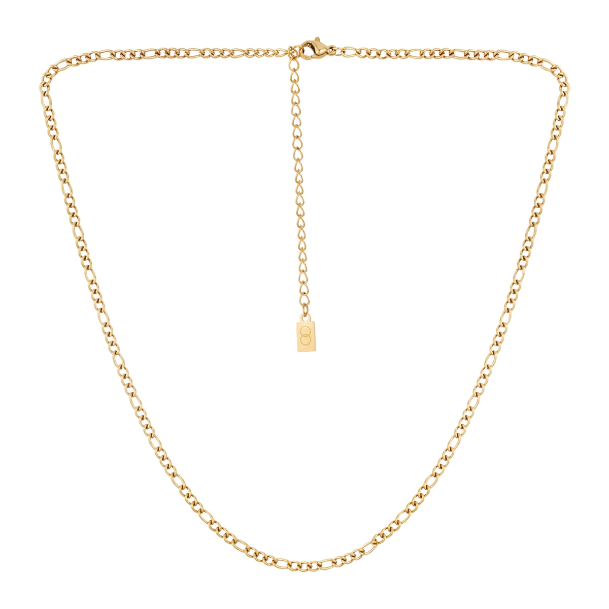 Over & Over Gold 14K Stainless Steel Figaro Chain Necklace