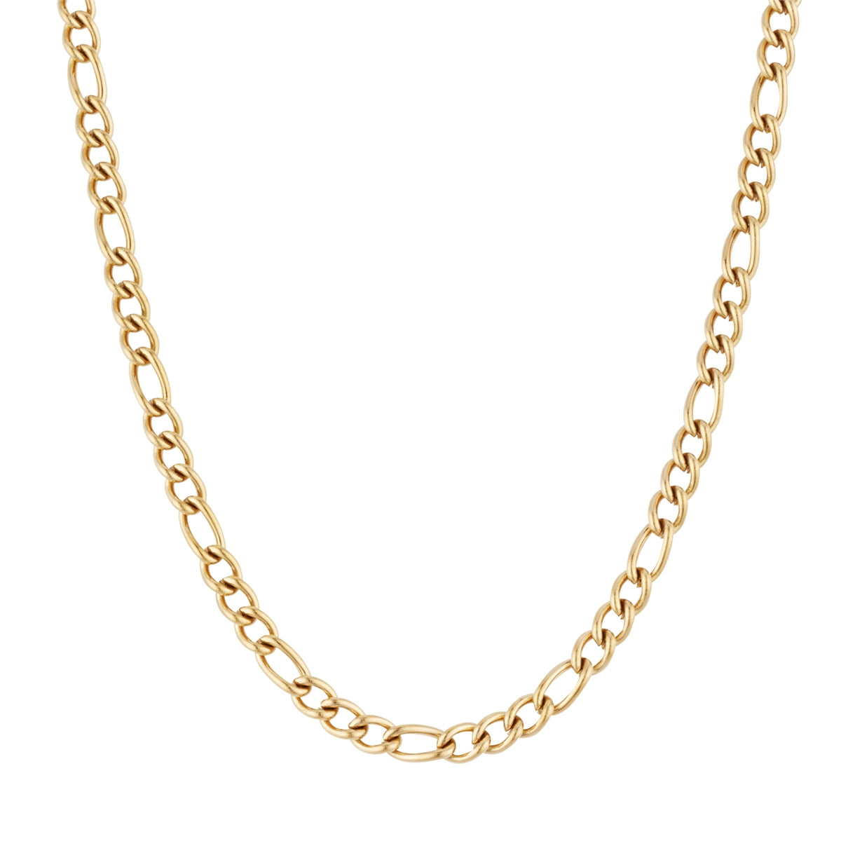 Over & Over Gold 14K Stainless Steel Figaro Chain Necklace
