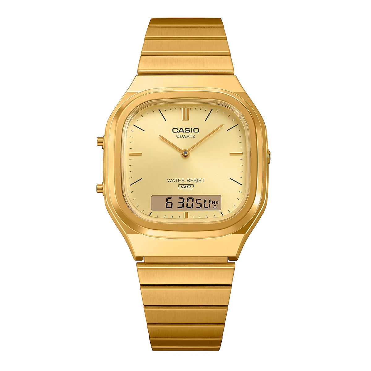 Casio Gold Vintage Dual-Display Gold Dial Watch
