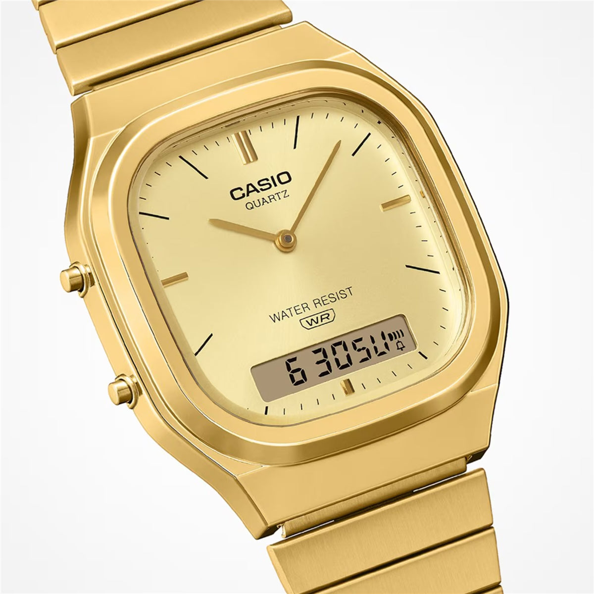Casio Gold Vintage Dual-Display Gold Dial Watch