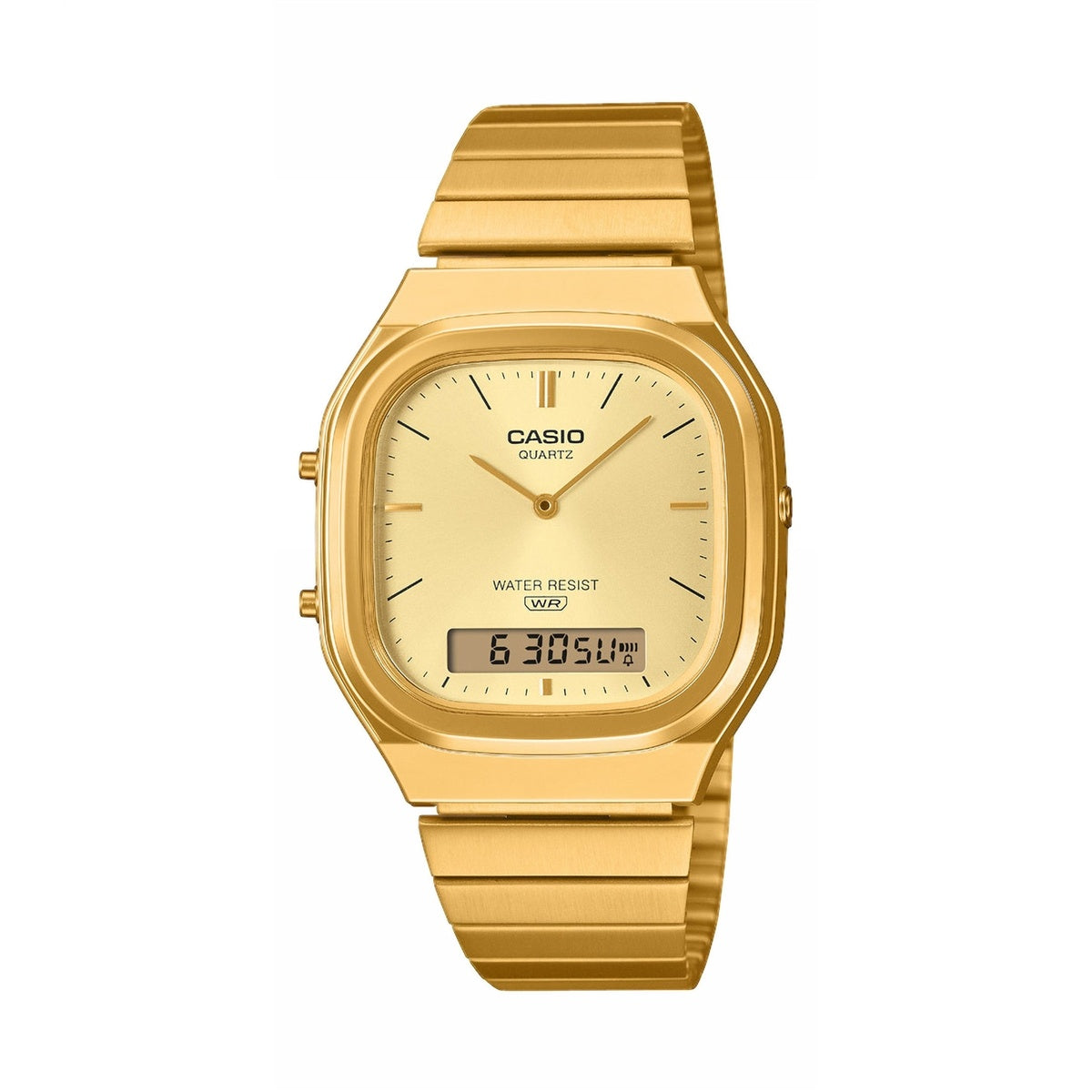 Casio Gold Vintage Dual-Display Gold Dial Watch