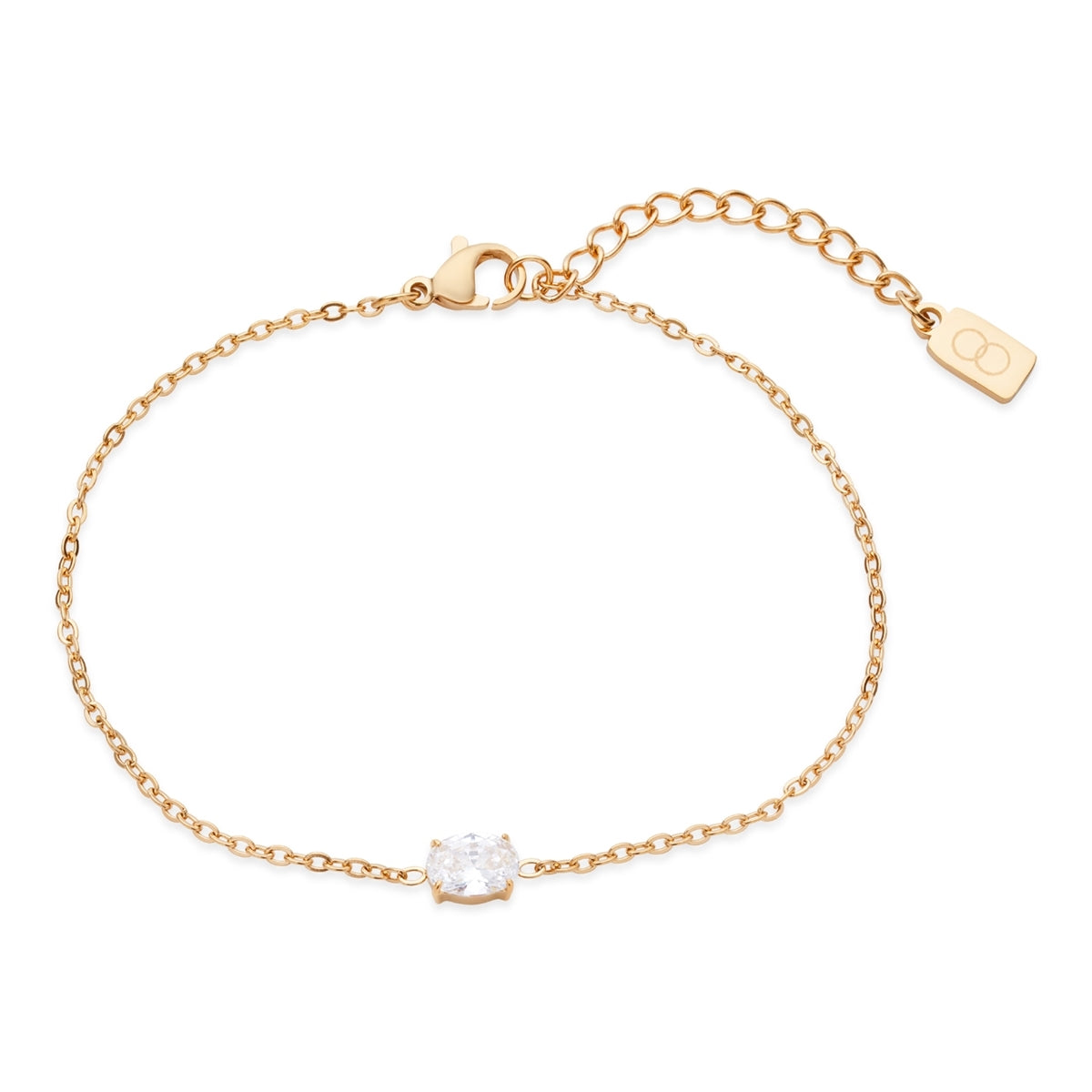 Over & Over Gold 14k Plated Oval CZ Gift Set